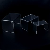 제품 촬영 아크릴 집기 ㄷ자형 진열대 210x210x60mm, 사이즈