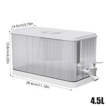 대용량 음료 디스펜서 냉장고용 물 디스펜서 주스 용기, 1.White, 1개
