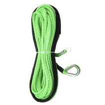 차량 견인 용품 winch rope string line cable with sheath gray 합성 로프 15m 7700lbs car wash maintenance for, 초록