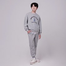 크로젬 주니어 남녀공용 특양면 에너제틱 베어 오버핏 맨투맨 트레이닝 세트 CRZSTJ 110