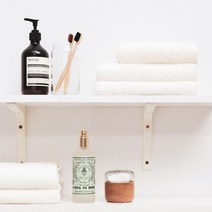 보리홈 나혼자쓰는 페이스 타월 화이트 초극세사 프리미엄 수건, 2P