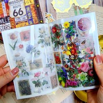 인물 감성 소녀 빈티지 다꾸 레터링 편지 꽃 스티커북 20장, 03. GP03