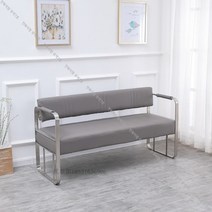 이발소 미용실 소파 벤치 대기의자 편집샵 휴게소 대기실 의자, 스테인리스강(진회색) 1.8m 4인용