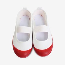 ASAHI SHOES 재롱잔치실내화 실내화 빨강코 유아아동학생색깔코 아사히 흰색실내화 2W1CE007