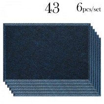 흡음재 방음 자재 부스 129373 음향 패널 흡음 소재 6 Pcs 아이솔레이터 음악 스튜디오 단열 벽 스티커 홈/방 소음, 0.9cm 중간 밀도, [14] 43-Dark cyan