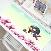키보드 팜레스트 손목 받침대 마우스 쿠션 보호대 거치대 게이밍 Maplestory-용 액세서리 패드 컴퓨터 노트북 게이머 확장 매트 애니메이션 고무 테이블, [07] 900x400x3mm, [05] CN025242  (5), 1개