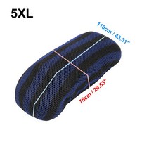 Motoforti 오토바이 시트 커버 안티 슬립 3D 메쉬 패브릭 시트 쿠션 커버 통기성 오토바이 스쿠터 시트 커, 08 Black Blue 5XL