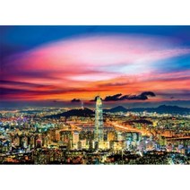2000피스퍼즐 붉게 타는 석양과 서울의 전경 퍼즐코리아, 1개, 본상품