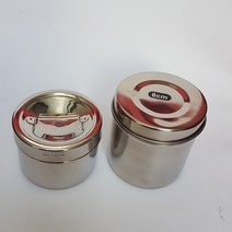 뉴트리덤 알코올솜통 스텐리스통 솜통 원형솜통 스폰지캔 뷰티소품, 1개, 소