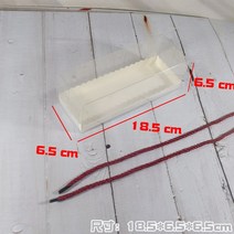 손잡이 크리스마스 롤 케이크 마카롱 슈톨렌 포장 10개, 소형 레드 끈 18.5x6.5x6.5