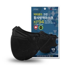 닥터로드 새부리형 미세먼지 황사마스크 KF94 대형, 1개입, 1개, 블랙