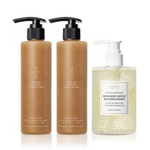 원더바스 레몬청 클렌저 200ml 2개+성분에디터 리페어 바디 캡슐 화이트닝 에센스 300ml_B, 세트