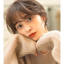 리네아스토리아 [앞머리 가발] 수제 내츄럴 뱅, 다크브라운