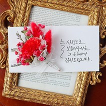 리리스 시들지않는 레드카네이션 봉투 생화택배 프리저브드 정기구독 조화 용돈봉투, 선택안함