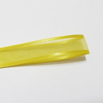 선물포장리본 꽃포장리본 양면 오간디 리본 (폭 6mm 길이90m)(폭 10mm/15mm/25mm/35mm 길이 45mm), 15mm, 26(옐로우)
