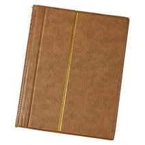 FCSHOP 스탬프 앨범 10장(20페이지) 소모품 디스플레이 홀더 친구 수집가, 갈색