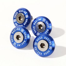 일본직발송 10. OFFICE KK M6 크기 스테인리스 볼트 AMP; 알루미늄 와셔 블루 4 개 SET 컬러 스페이서 사, ONE SIZE, One Color