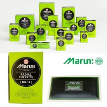 타이어패치 노쥬브접착제 풀 펑크수리 빵구키트 MR 일제 MARUNI 래디얼패치 GNR-14 타이어용 노쥬브패치 82X130mm 10pcs 1box