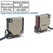 단독주택 대문 차고 계폐기 E3JK-5DM1-5L 5m 감지 게이트 안전 광전지/광전 센서/차고 문 보호 근접 스위치, [03] 24-240V AC12-240V DC, 03 24-240V AC12-240V DC