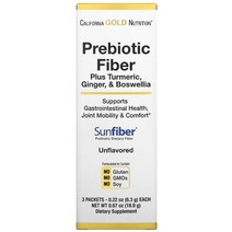 California Gold Nutrition 강황 생강 보스웰리아 함유 프리바이오틱 섬유소 3팩, One Color, One Size