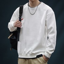 봄가을휴가투피스커플룩헤비맨투맨가을중성풍긴팔상의남자개성있는남성복페이크투피스캐주얼