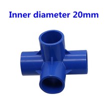 내경 20mm 3-way4-way5-way 3차원 pvc 커넥터 급수 파이프 피팅 동등한 커넥터 플라스틱 조인트, 1-파란색
