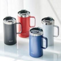 오슬로 아웃백 이중 스텐 뚜껑 머그 V2 텀블러 600ml, 블랙
