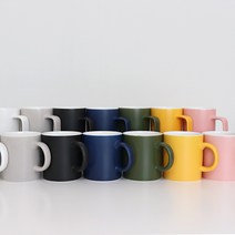 위즈라인 무광 머그컵 중머그 빅머그 7컬러, 2.빅머그 (500ml), 블랙