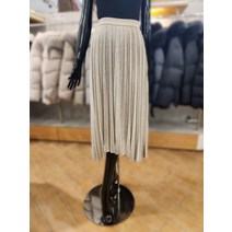 주크 허리밴딩 메탈 플리츠 스커트 V233MSD901