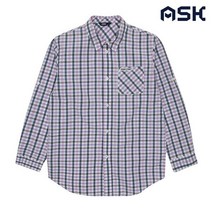 에스크 주니어 유니 체크 롤업 셔츠