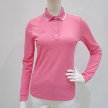 임페리얼 골프웨어 여성 이월 봄 로고 자수 포인트 골프 PK 긴팔 티셔츠 (핑크)