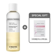 [메디필 더마메종 정품] 포인트 3In1 메이크업 리무버 500ml + 더마메종 마스크팩 5ea, 1개
