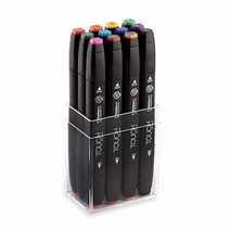 PGM*^몰신한 터치 트윈 마카 12색 Main 구성 채용 디자인 마커 전문가 칼라^^췤pgm, a^^옵션없슴