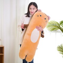 선인장 동물 친구들 대형 롱 바디필로우 인형 4종, 갈색 고양이_50cm 길이