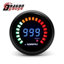 유면계 오일 게이지 유온계 수위계 드래곤 게이지 52mm 타코미터 전압계 부스트 진공 에어 연료 비율 수온 오일 온도 오일 프레스 EGT 게이지 12V 자동차에 적합, Tachometer