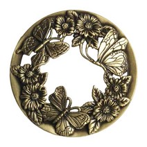 항아리 캔들 뚜껑이 있는 항아리 전등갓 캔들 커버 - 촛불이 고르게 녹고 멋지게 보이도록 도와주세요., 나비 꽃, 금속