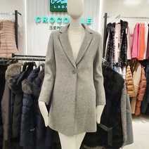 크로커다일레이디 세련미 넘치고 멋스러운 슬림 허리 라인 원버튼 모직 코트 자켓