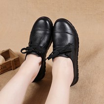 리빙케어 오래 되다 역 소프트레더 노인 미들힐6cm이하 엄마신발 미드 요리당 구두 중년