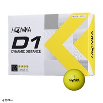 혼마 HONMA D1 2피스 골프공 3다스 셋트(36개입) BT2201 2022년 모델, 옐로우/1234호