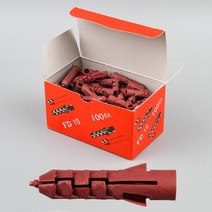 콘크리트 칼블럭앙카 PVC 레드 FD10 100개/갑