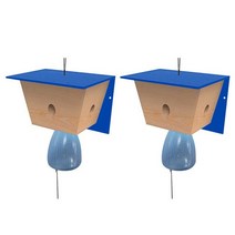 말벌포획기 말벌퇴치기 말벌트랩 재사용 가능한 외부 bee traps natural 홈, 블루 2개