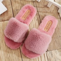 사무실 실내화 따뜻한 털 슬리퍼 4color 퍼실내화 털실 인조퍼, 브라운240