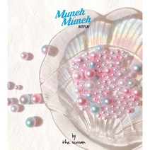 오로라 진주구슬 10g / 무구멍 3size 혼합 모형케이크 만들기 diy, 블루 혼합