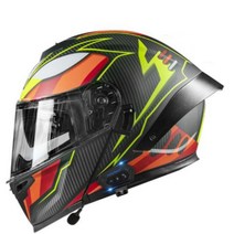 블루투스 헬멧 시스템 풀페이스 오토바이헬멧 경량 일체형 바이크 하이바 3XL, 31_오렌지+투명쉴드+3종세트포함