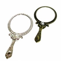 최적가 굿팩토리 삼원 손거울 스탠드 (소) 탁상 화장 욕실 미용 침실 가성비 최고구매, 실버