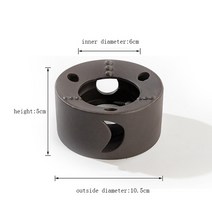 촛불난로 무선캔들워머 일본 스토브 세라믹 도자기 블랙 따뜻한 차 스토브 다도 차 도구