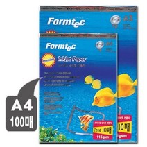 폼텍 컬러잉크젯 전용지 A4 FP 9570 100매, 단일사이즈
