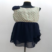 S1124 장미꽃장식쉬폰원피스 민소매원피스 나시원피스