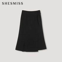 쉬즈미스 사이드 벨티드 미디 스커트 SWWSKM42010 BK