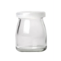 PE캡 푸딩용기 플리츠무늬 뚜껑포함 소이캔들만들기, 푸딩병 200ml